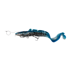 Savage Gear 3D LINE THRU BURBOT BLUE SILVER UV 36CM 216G