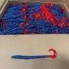 Curly Tail Worms Electricblue /RedTail 100 Stuks 1 Curly Tail Worms Electricblue /RedTail 100 Stuks -Softbaits Verkoop curlytail red tail