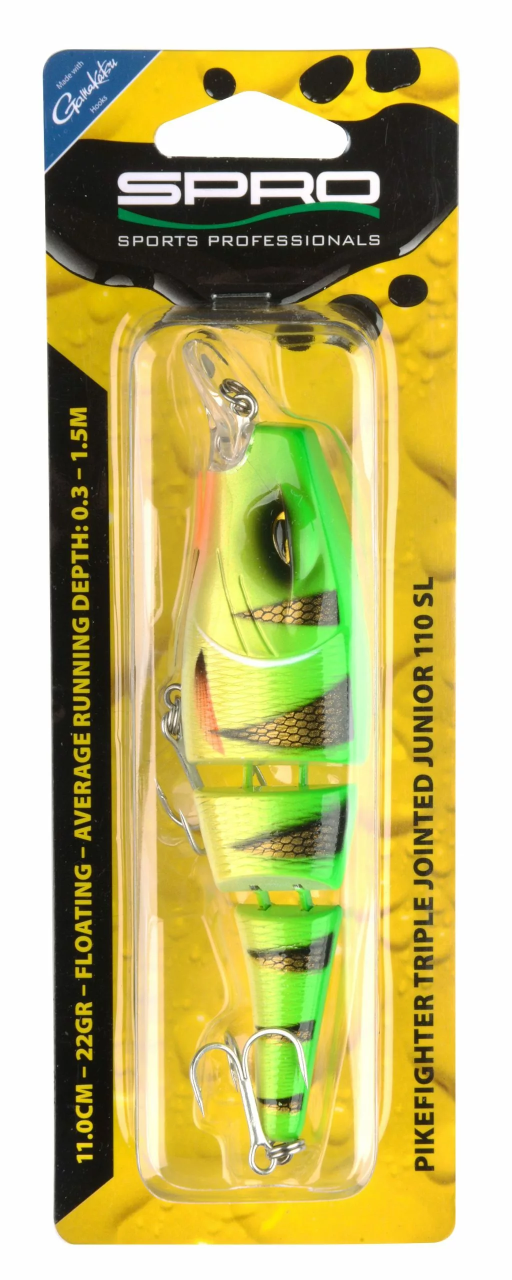 Spro PikeFighter Triple Jointed 110 SL , UV Firetiger 4 Spro PikeFighter Triple Jointed 110 SL , UV Firetiger - Afbeelding 2