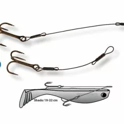 Spro Pike Fighter Shad Double Wire Stinger, 12cm + 8cm